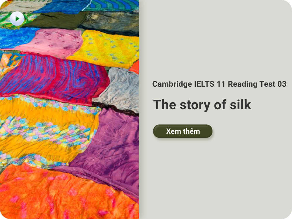 Cambridge IELTS 11 Reading Test 03: The story of silk