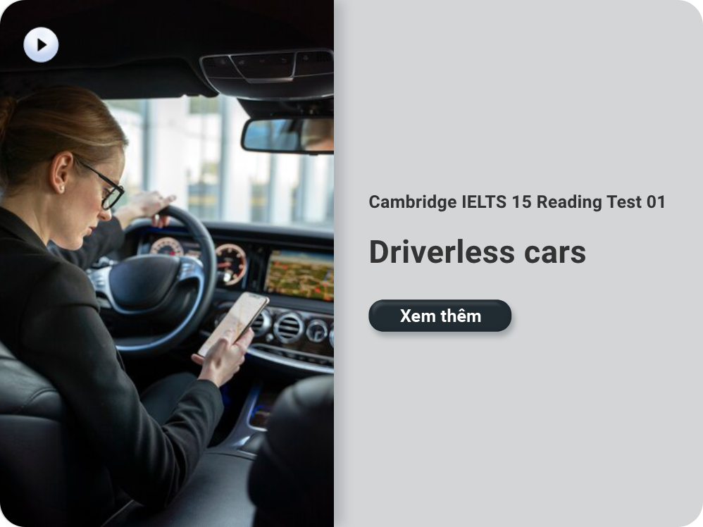 Cambridge IELTS 15 Reading Test 01: Driverless cars