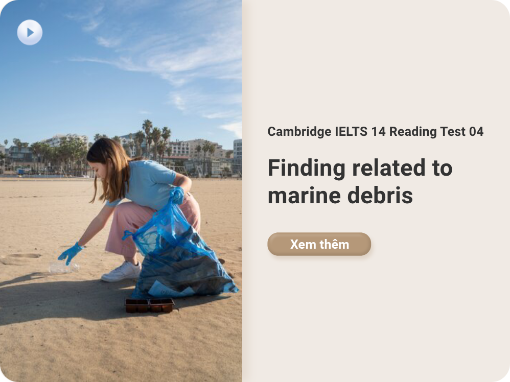 Cambridge IELTS 14 Reading Test 04: Finding related to marine debris