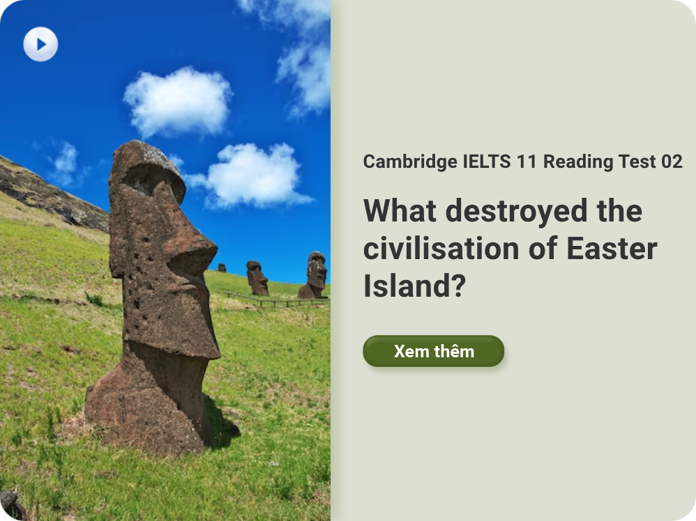 Cambridge IELTS 11 Reading Test 02: What destroyed the civilisation of Easter Island?