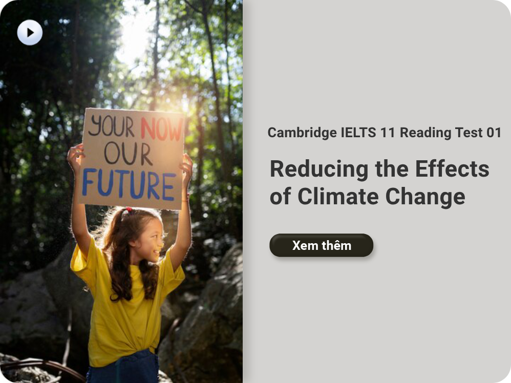 Cambridge IELTS 11 Reading Test 01: Reducing the Effects of Climate Change